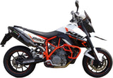 Dual Exhaust System With Sound Certification Furore Aluminium Black - Gpr Compatible With Ktm 990 Smt (2008-2014)