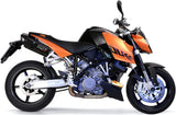 Dual Catalytic Exhaust Tips With Sound Certification Furore Aluminium Black - Gpr Compatible With Ktm 990 Super Duke - R (2004-2012)