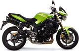 Dual Catalytic Exhaust Tips With Sound Certification Furore Aluminium Black - Gpr Compatible With Triumph Street Triple 675 (2007-2012)