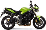 Dual Exhaust System With Sound Certification Furore Aluminium Black - Gpr Compatible With Triumph Street Triple 675 (2007-2012)