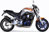 Dual Catalytic Exhaust Tips With Sound Certification Furore Aluminium Black - Gpr Compatible With Yamaha Bt 1100 Bulldog (2002-2007)