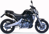 Dual Exhaust System With Sound Certification Furore Aluminium Black - Gpr Compatible With Yamaha Mt-03 (2006-2013)
