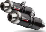 Dual Exhaust System With Sound Certification Gp Steel Black - Mivv Compatible With Ducati Monster S2R 1000 (2006-2007)