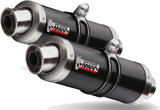 Dual Non-Catalytic Exhaust System With Sound Certification Gp Steel Black - Mivv Compatible With Aprilia Tuono Fighter 1000 (2006-2010)