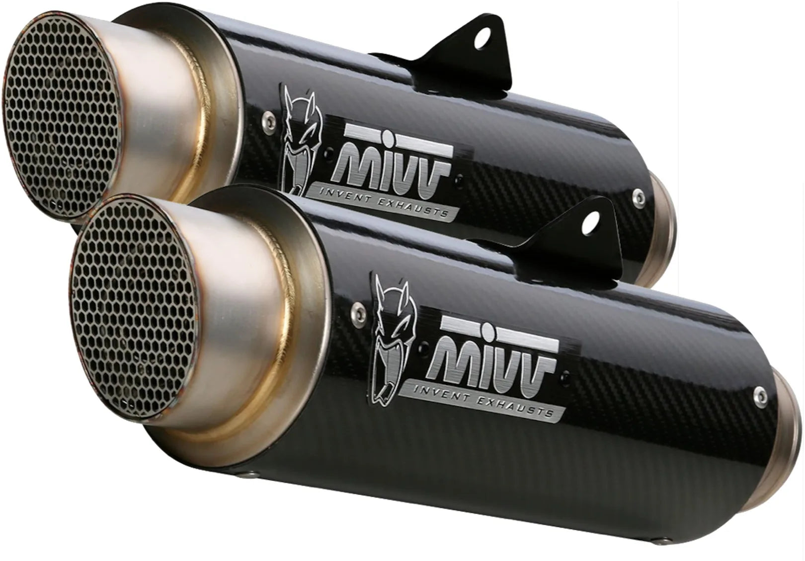 Dual Exhaust System With Sound Certification Gppro Carbon - Mivv Compatible With Ducati Scrambler 1100 (2018-2020)