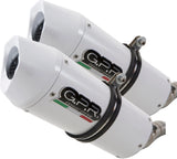 Dual Exhaust System With Sound Certification Albus Evo4 White Aluminium - Gpr Compatible With Triumph Speed Triple 1050 (2016-2020)