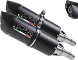 Dual Catalytic Exhaust Tips With Sound Certification Furore Aluminium Black - Gpr Compatible With Kawasaki Zzr 1400 (2017-2022)
