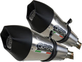 Dual Exhaust System With Sound Certification Gp Evo4 Titanium - Gpr Compatible With Aprilia Dorsoduro 1200 (2011-2016)