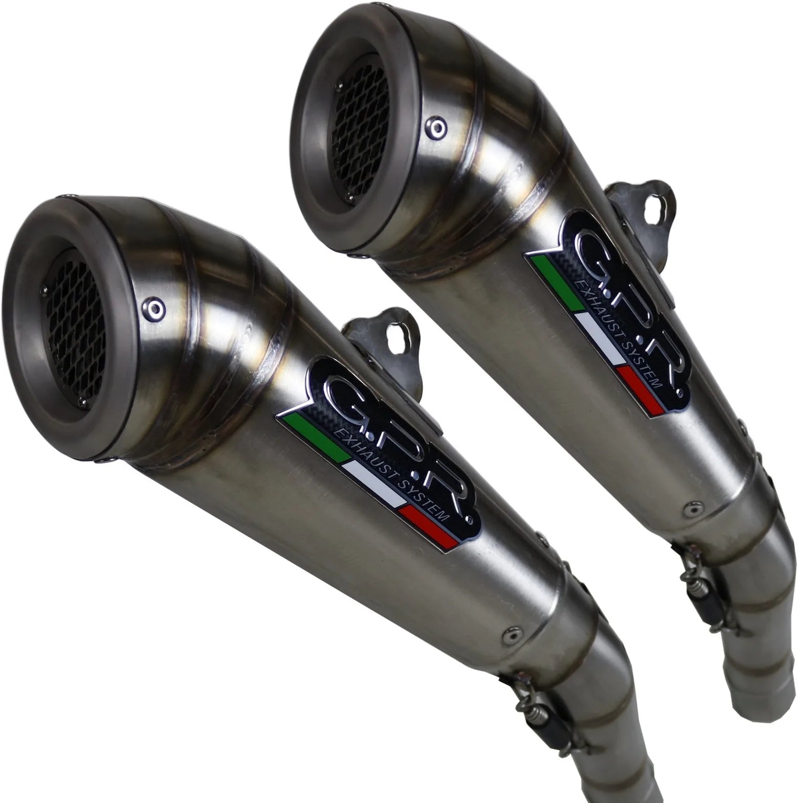 Dual Exhaust System With Sound Certification Powercone Evo Stainless Steel - Gpr Compatible With Husqvarna Te 630 E - Sms - Smr (2010-2014)