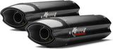 Dual Non-Catalytic Exhaust System With Sound Certification Suono Steel Black Carbon - Mivv Compatible With Yamaha Fz-6 Fazer (2004-2006)