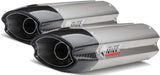 Dual Non-Catalytic Exhaust System With Sound Certification Suono Stainless Steel Carbon - Mivv Compatible With Ducati 1098 (2007-2011)