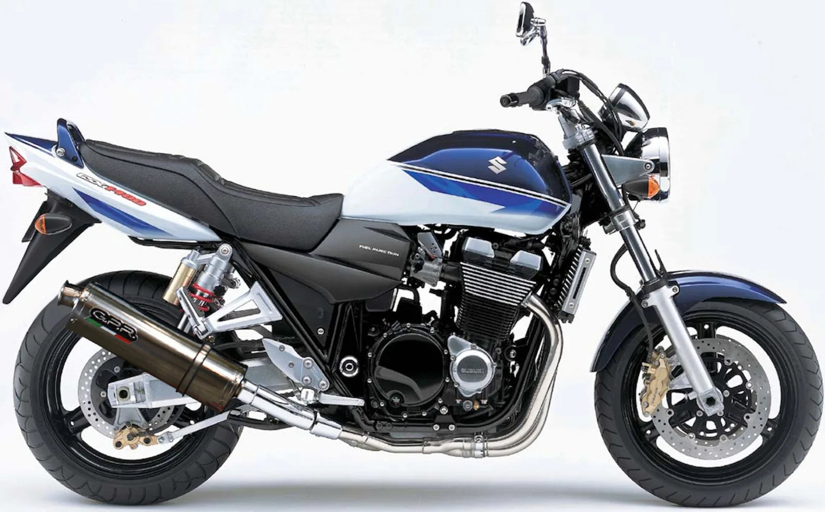 Dual Catalytic Exhaust Tips With Sound Certification Trioval Stainless Steel - Gpr Compatible With Suzuki Gsx 1400 (2001-2007)