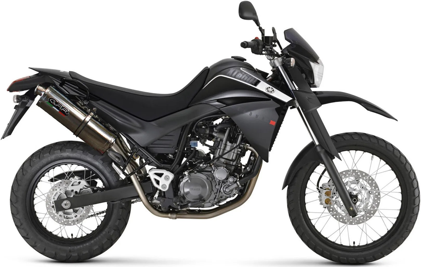 Complete Catalytic Exhaust System With Sound Certification Trioval Stainless Steel - Gpr Compatible With Yamaha Xt 660 X - R (2004-2014)