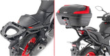 Monolock Vision Black Top Case - 34 Lt Vision Technopolymer - Givi Compatible With Yamaha Mt-03 321 (2020-2024)