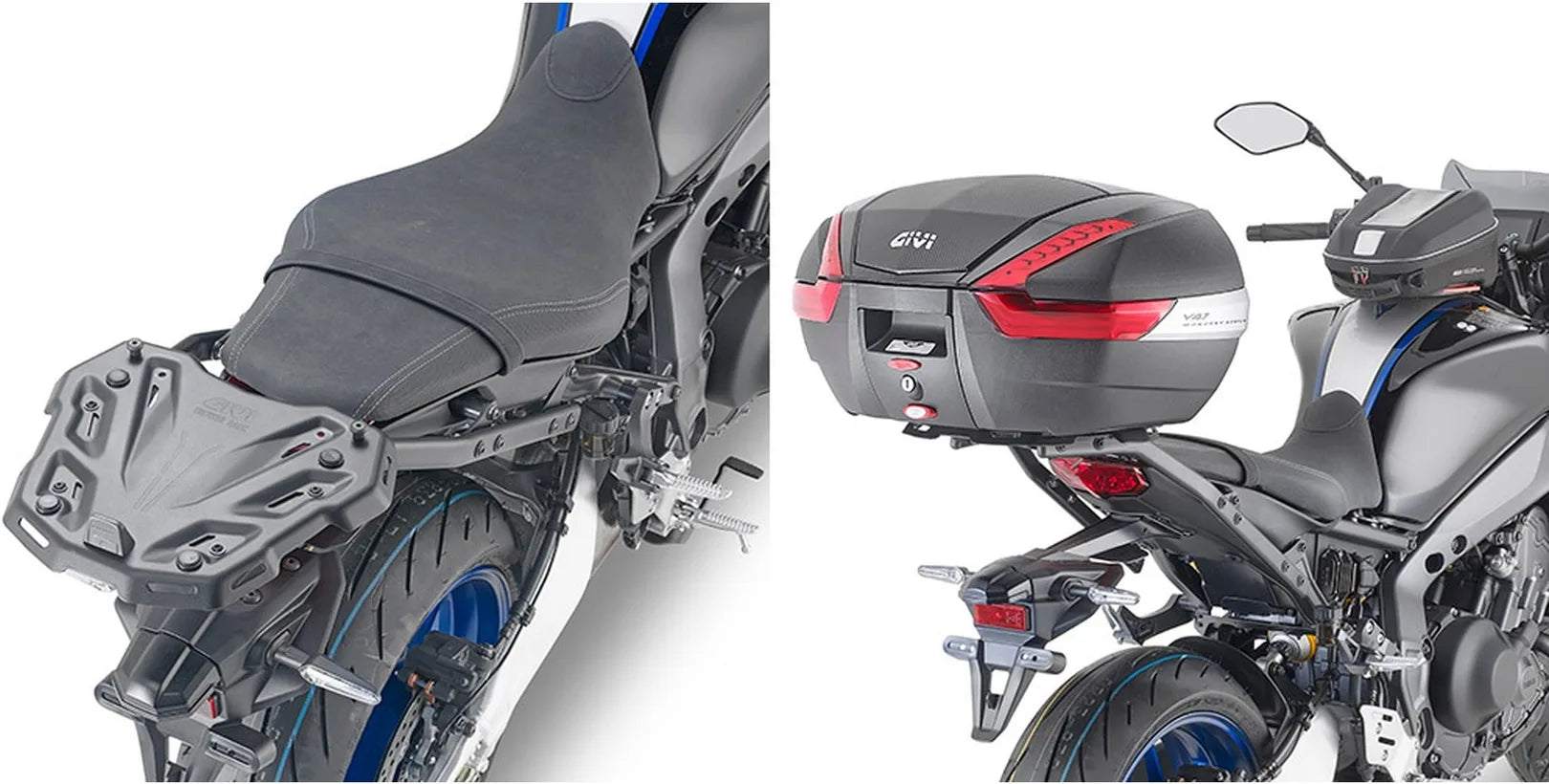 Monokey Trekker Aluminium Top Case - 46 Lt Trekker Aluminium - Givi Compatible With Yamaha Mt-09 - Sp (2021-2023)