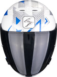 Urban Motorcycle Helmet Scorpion Exo Exo-230 Polycarbonate White Blue Loop Size M