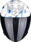 Urban Motorcycle Helmet Scorpion Exo Exo-230 Polycarbonate White Blue Loop Size Xxl