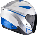 Urban Motorcycle Helmet Scorpion Exo Exo-230 Polycarbonate White Blue Loop Size Xxl