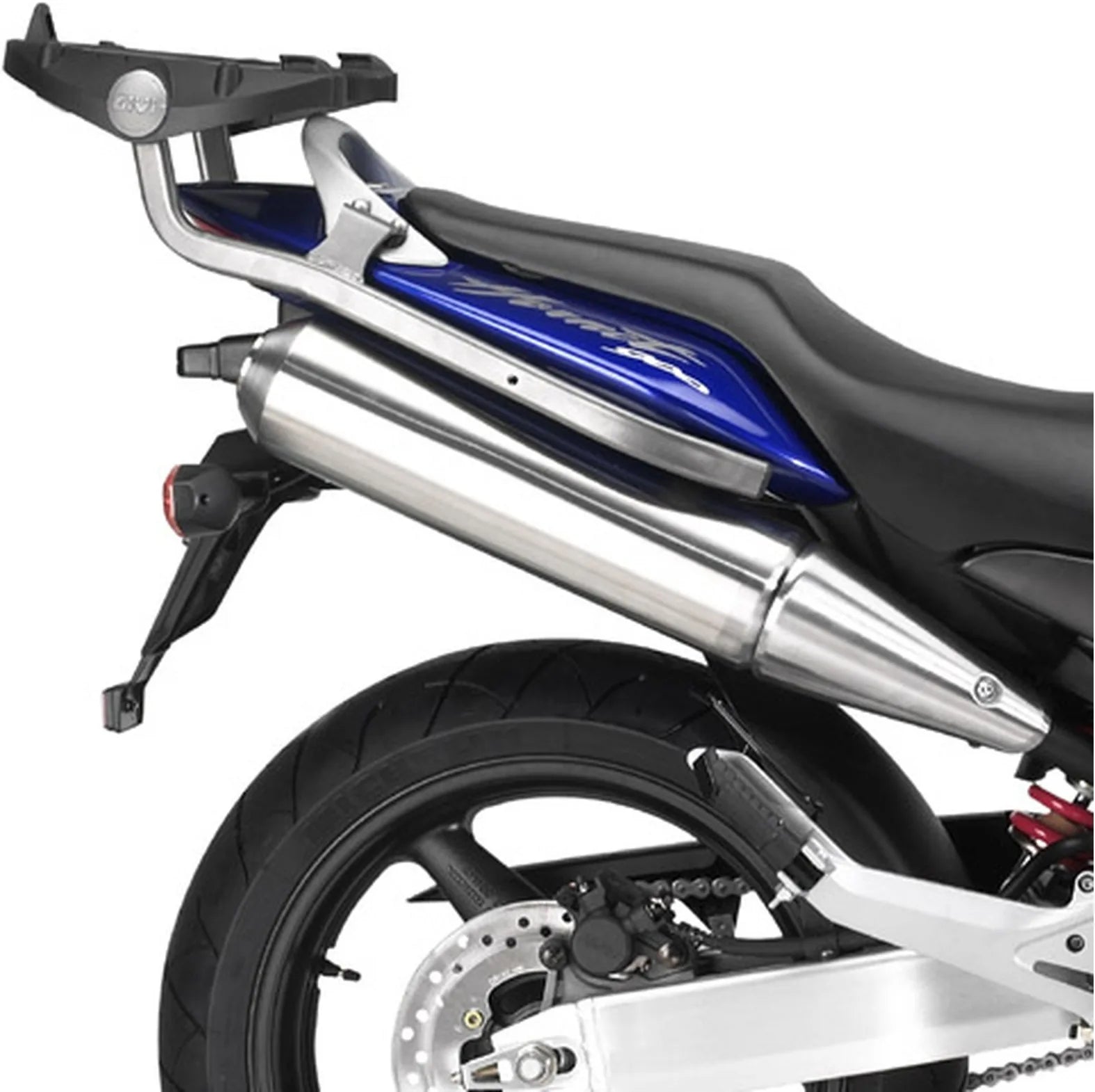 Monokey Trekker Black Aluminium Top Case - 46 Lt Trekker Aluminium - Givi Compatible With Honda Cb 900 Hornet (2002-2007)