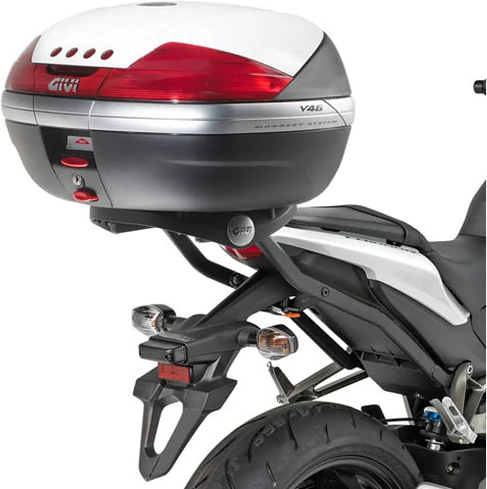 Monolock Black Top Case - 30 Lt Technopolymer - Givi Compatible With Honda Cb 1000 R (2008-2017)
