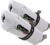 Dual Exhaust System With Sound Certification Albus Ceramic White Aluminium - Gpr Compatible With Kawasaki Zx-10R (2006-2007)