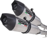 Dual Exhaust System Without Sound Certification Gpe Anniversary Titanium - Gpr Compatible With Aprilia Shiver 900 896 (2017-2020)