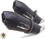 Dual Catalytic Exhaust Tips With Sound Certification Gpe Anniversary Black Titanium - Gpr Compatible With Ducati Monster 796 (2010-2014)