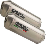 Dual Exhaust System With Sound Certification Satinox Stainless Steel - Gpr Compatible With Ducati Monster 620 (2003-2006)