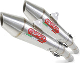 Dual Exhaust System With Sound Certification Vintacone Stainless Steel - Gpr Compatible With Moto Guzzi California 1100 Special - Stone - Sport - Ev - Alu (1997-2002)