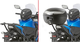 Monokey Arena Black Top Case - 45 Lt Arena Technopolymer - Givi Compatible With Suzuki Gsx-S 1000 (2015-2020)