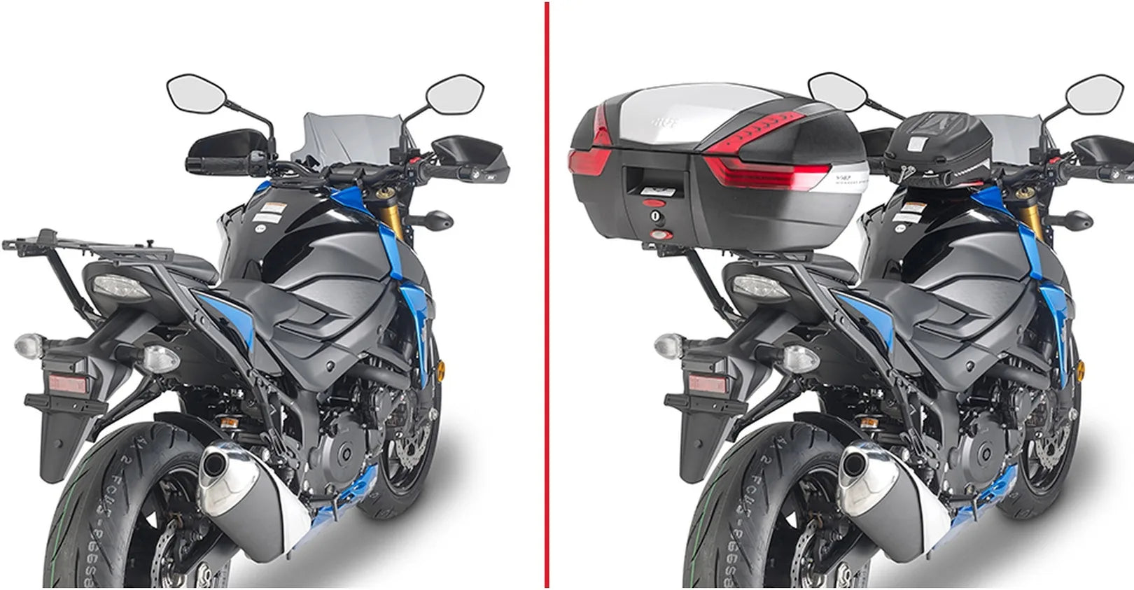 Monokey Black Top Case - 33 Lt Nylon - Givi Compatible With Suzuki Gsx-S 750 (2017-2021)