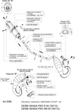 Complete Catalytic Exhaust System With Sound Certification X-Fight Stainless Steel - Leovince Compatible With Derbi Senda Drd Pro R - Sm 50 (2005-2012)