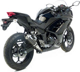 Exhaust Tip Without Sound Certification Gp Corsa Carbon Fiber - Leovince Compatible With Kawasaki Ninja 300 R (2013-2016)
