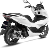 Complete Exhaust System Without Catalytic Converter And Without Sound Certification Gp Corsa Carbon Fiber - Leovince Compatible With Honda Pcx 125 (2021-2024)