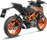Exhaust Tip Without Sound Certification Gp Corsa Evo Carbon Fiber - Leovince Compatible With Ktm 390 Duke (2021-2023)