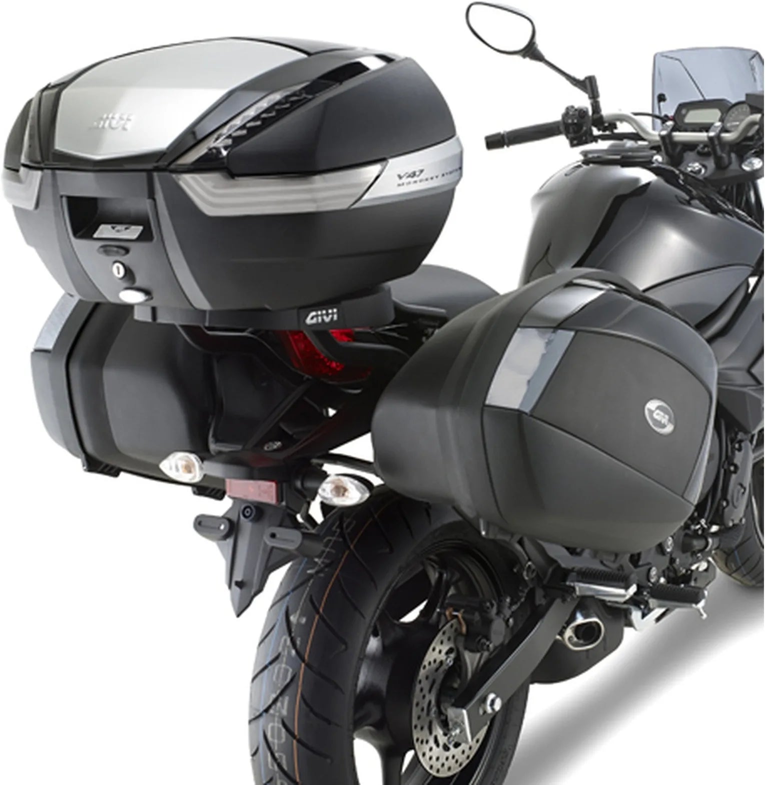 Monokey Black Top Bag - 40 Lt Nylon - Givi Compatible With Yamaha Xj6 600 (2009-2012)