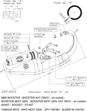 Complete Catalytic Exhaust System With Sound Certification Hand Made Tt Aluminum - Leovince Compatible With Yamaha Bw'S 50 (1988-1999)