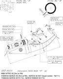 Complete Catalytic Exhaust System With Sound Certification Hand Made Tt Aluminum - Leovince Compatible With Yamaha Aerox 50 Kat Liquid (2004-2012)