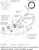 Complete Catalytic Exhaust System With Sound Certification Hand Made Tt Aluminum - Leovince Compatible With Mbk Buxi M (1994-1997)