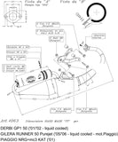 Complete Catalytic Exhaust System With Sound Certification Hand Made Tt Aluminum - Leovince Compatible With Piaggio Nrg Mc3 (2001)