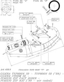 Complete Catalytic Exhaust System With Sound Certification Hand Made Tt Aluminum - Leovince Compatible With Piaggio Typhoon 50 2T (2009-2011)