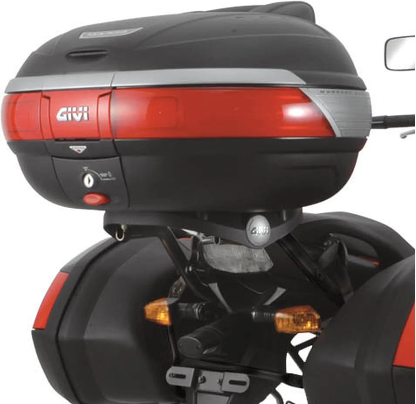 Monokey Trekker Alaska Black Aluminium Top Case - 44 Lt Trekker Alaska Aluminium - Givi Compatible With Kawasaki Versys 650 (2006-2009)