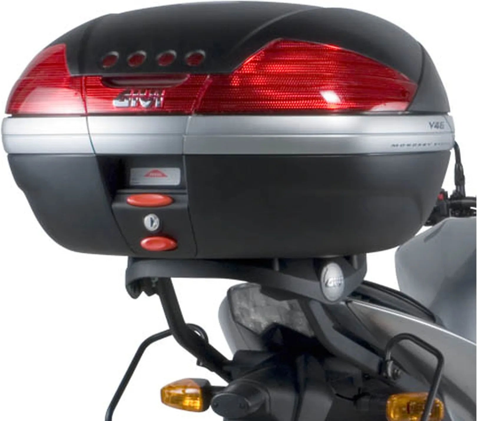 Monokey Trekker Alaska Black Aluminium Top Case - 56 Lt Trekker Alaska Aluminium - Givi Compatible With Kawasaki Z 1000 (2007-2009)