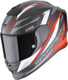 Full-Face Motorcycle Helmet Scorpion Exo Exo-491 Polycarbonate Matt Black Red Run Size S