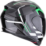 Full-Face Motorcycle Helmet Scorpion Exo Exo-491 Polycarbonate Black Green White Kripta Size Xxl