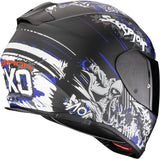 Full-Face Motorcycle Helmet Scorpion Exo Exo-491 Polycarbonate Matt Black Blue Spector Size M
