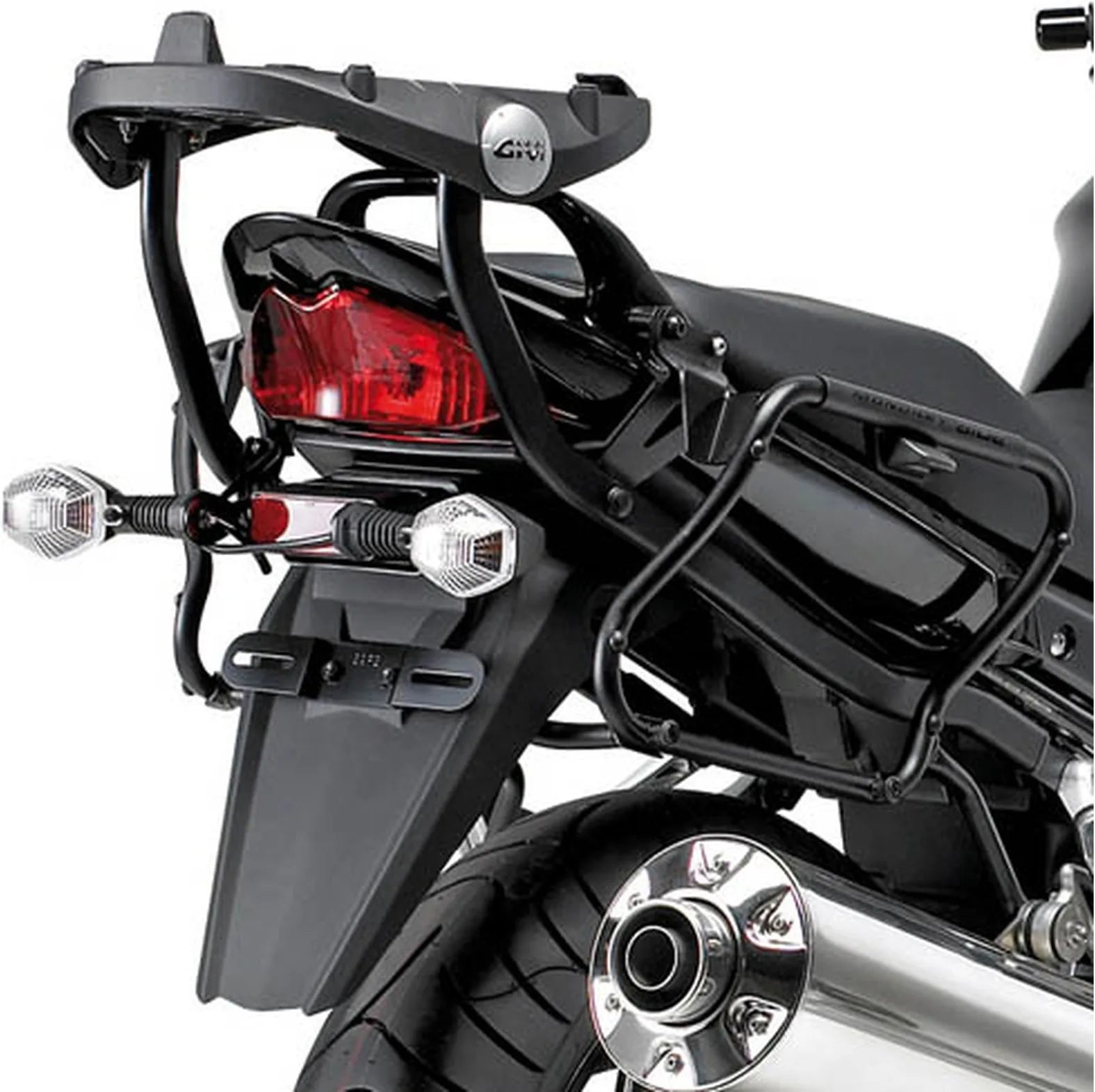 Monokey Trekker Black Aluminium Top Case - 52 Lt Trekker Aluminium - Givi Compatible With Suzuki Gsf 650 Bandit - S K7 K8 (2007-2011)