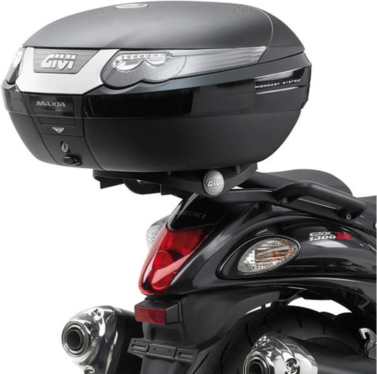 Monokey Black Top Bag - 40 Lt Nylon - Givi Compatible With Suzuki Gsx 1300 R Hayabusa (2008-2016)