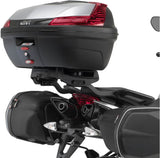 Monokey Trekker Dolomiti Black Aluminium Top Case - 46 Lt Trekker Dolomiti Aluminium - Givi Compatible With Aprilia Shiver 900 Abs (2010-2020)