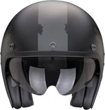Urban Motorcycle Helmet Scorpion Exo Belfast Evo Ultra Tct Black Silver Spade Size Xs
